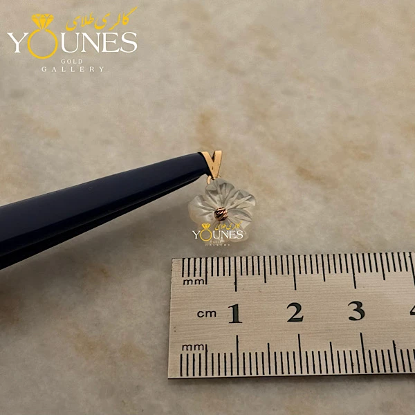 آویز سواروسکی گل شکوفه طلا